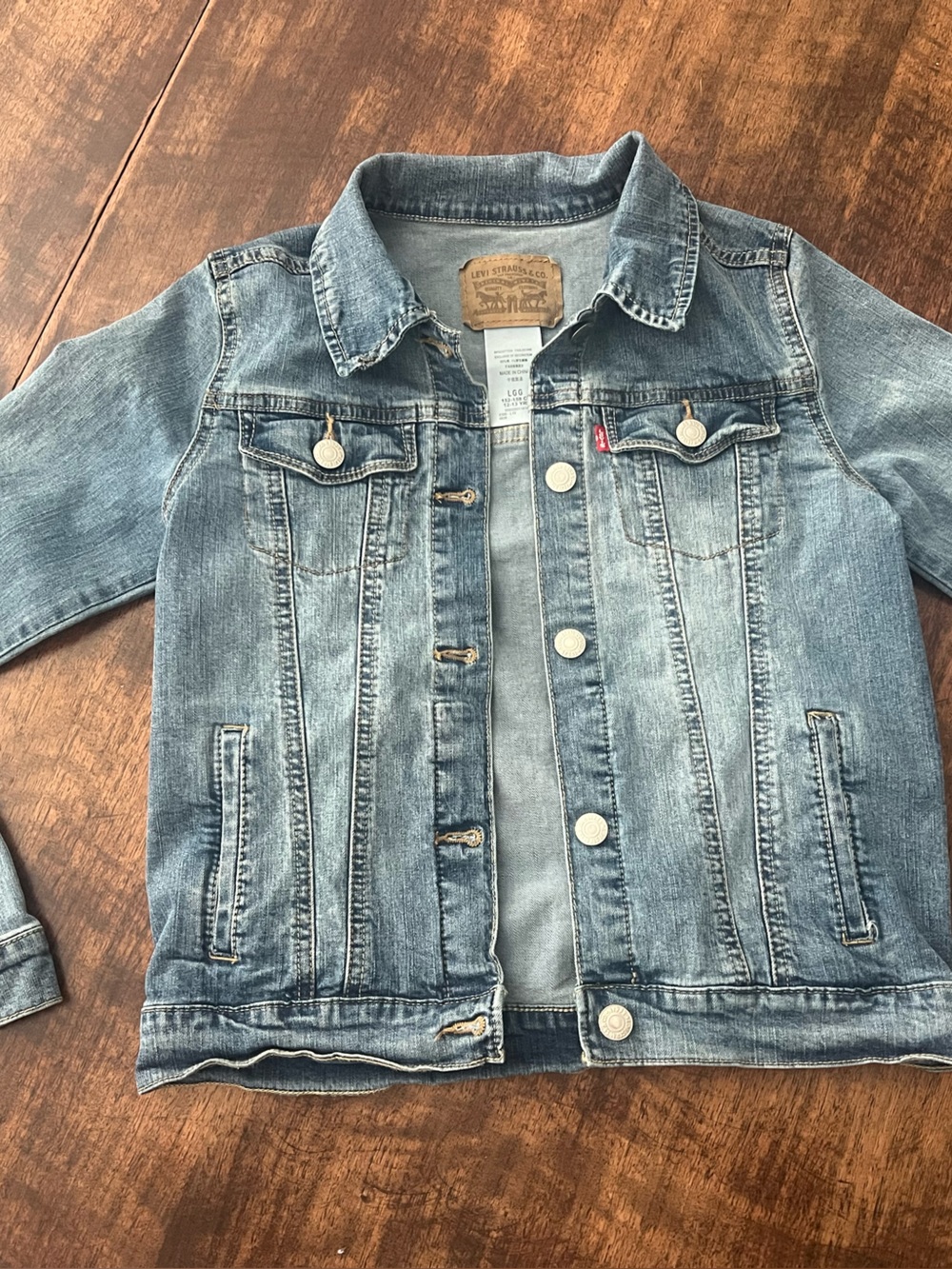 Levi's Kids Washed Blue Denim Trucker Jacket
